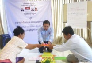 Gender workshop given by staff from Khmer Community Development. Photo: KCD